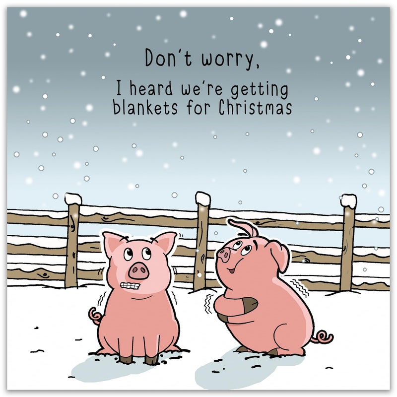 Twizler Funny Christmas Card - Pigs in Blankets - Merry Christmas Card - Humorous Mens Happy Xmas Male - Womens Xmas Female - Image 2